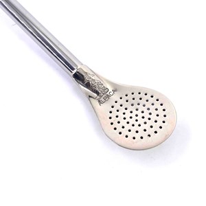 Bombilla à maté gravée - alpaca