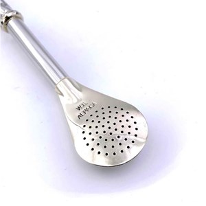 Bombilla à maté ciselée anillo - bronze