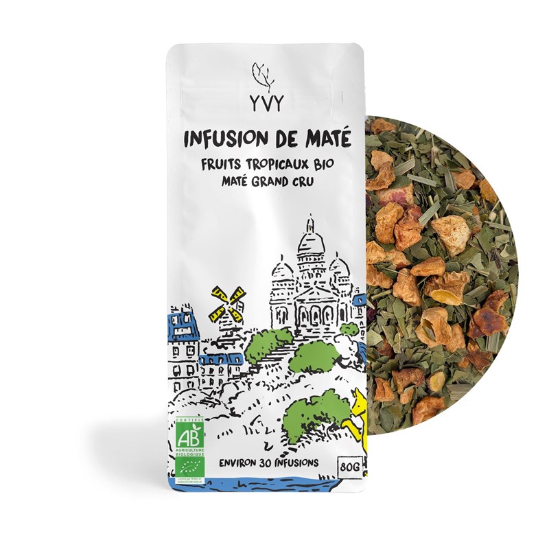 Infusion de maté - fruits tropicaux bio