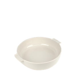 Appolia plat four céramique rond écru