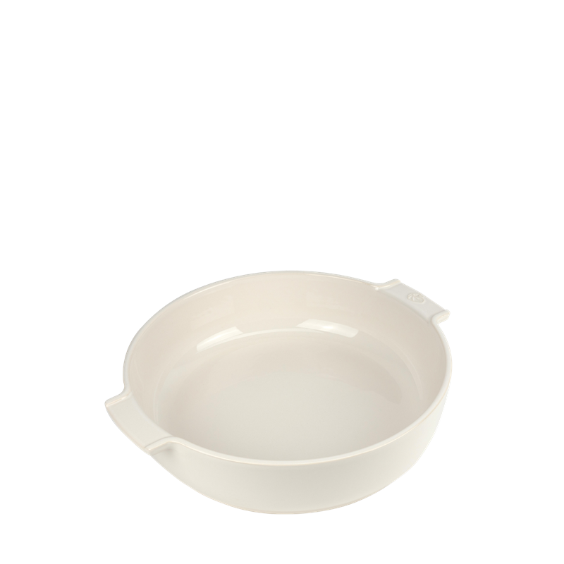 Appolia plat four céramique rond écru