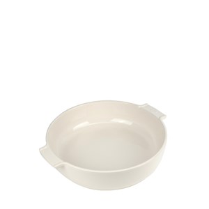 Appolia plat four céramique rond écru