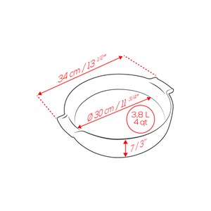 Appolia plat four céramique rond écru