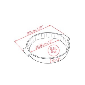 Appolia tourtière céramique rouge