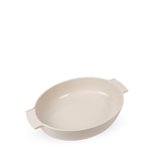 Appolia plat four céramique ovale écru
