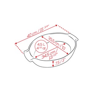 Appolia plat four céramique ovale écru