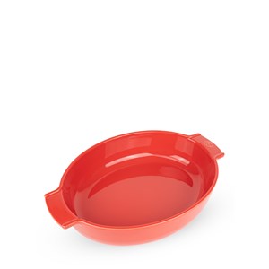 Appolia plat four céramique ovale rouge