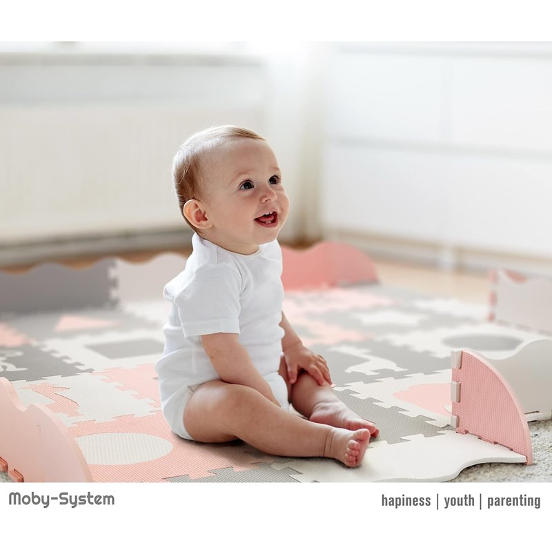 Moby System - Tapis puzzle bébé, mousse eva 150*150cm