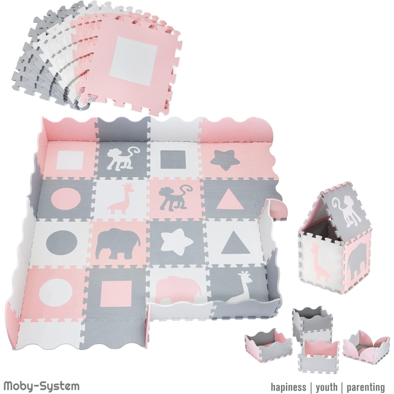 Tapis puzzle bébé, mousse eva 150*150cm (Moby System) - Image 2