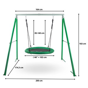 Balançoire enfant, cadre & cordes 150kg