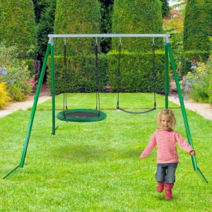 Balançoire enfant double cadre & corde