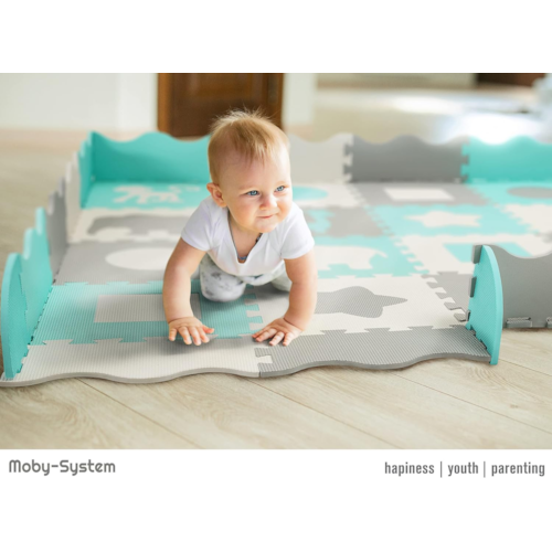 Moby System - Tapis puzzle bébé en mousse 150*150
