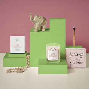 Bougie parfumée rose patchouli