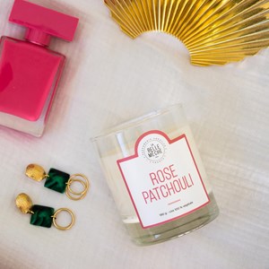 Bougie parfumée rose patchouli