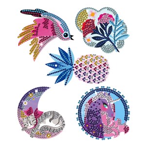 Set créatif pixel art strass jolies dé