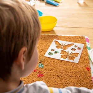 Diy paillasson papillons