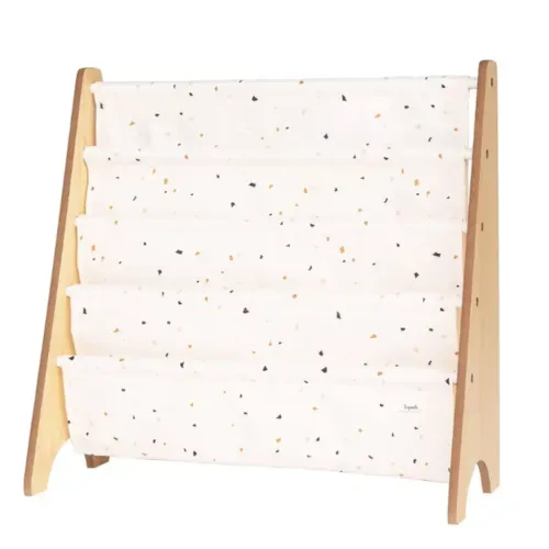 3 sprouts - Bibliothèque enfant terrazzo crème