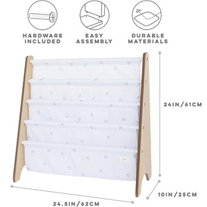 Bibliothèque enfant myrtilles beige