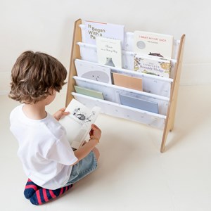Bibliothèque enfant myrtilles beige