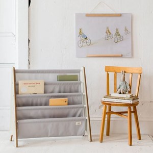 Bibliothèque enfant gris clair