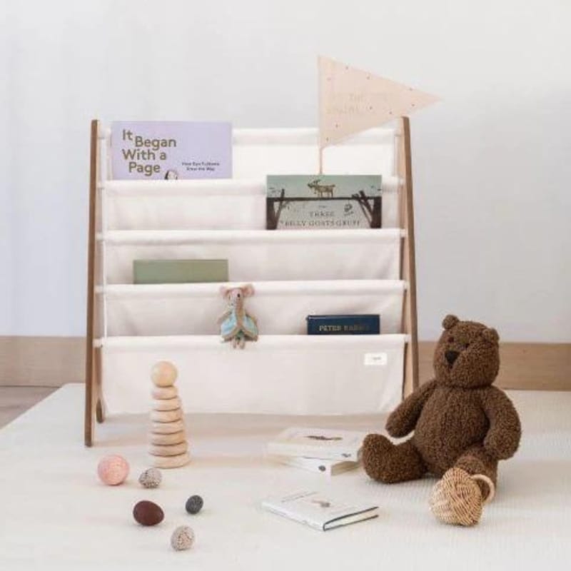 Bibliothèque enfant crème (3 sprouts) - Image 1
