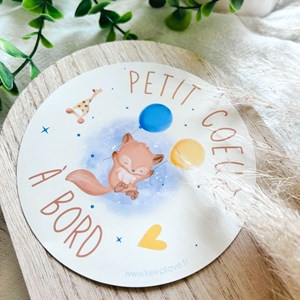 Autocollant voiture bébé à bord mixte