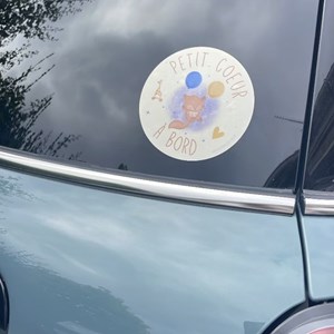 Autocollant voiture bébé à bord mixte