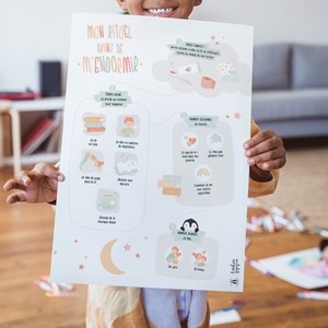 Affiche rituel du coucher – 4 étapes pour aider son enfant à bien s’endormir