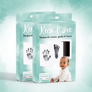 2 kit d'empreinte pour main et pied bébé