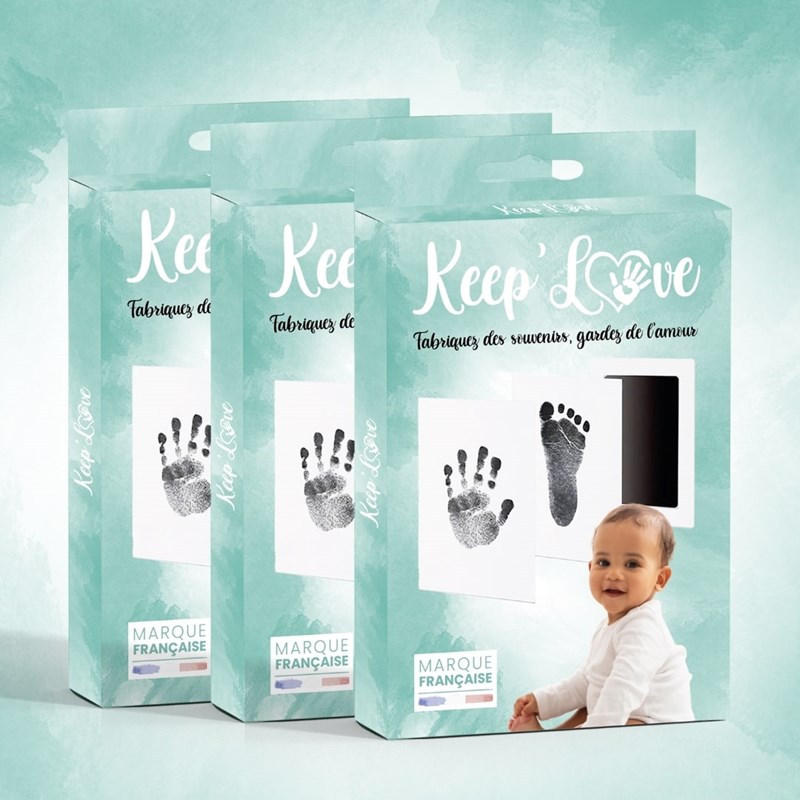 Keep'love - 3 kit d'empreinte pour main et pied bébé
