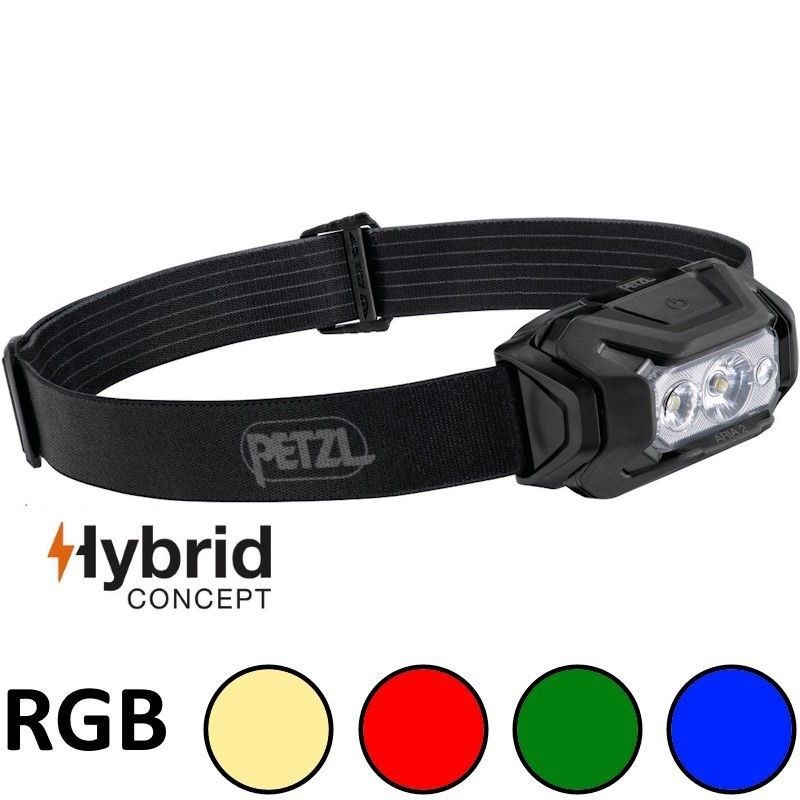 Lampe frontale petzl aria 2 rgb hybrid