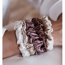 Lot de 5 chouchous en soie 19 mo