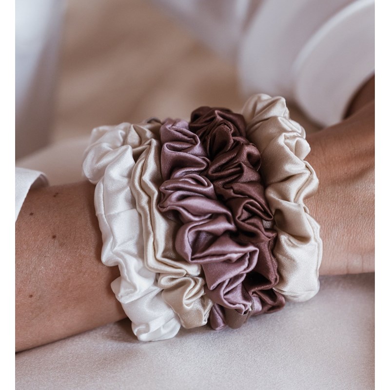 Lot de 5 chouchous en soie 19 mo