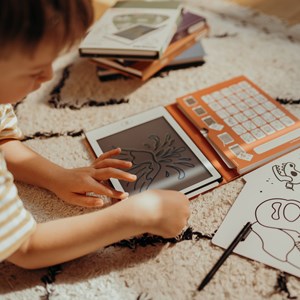 Kidydraw-mini tablette à dessin 30 dinosaures