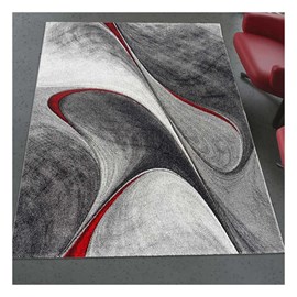 Tapis salon 140x140 rond rouge