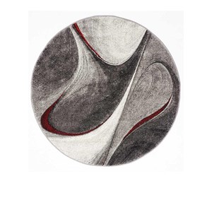 Tapis salon 140x140 rond rouge