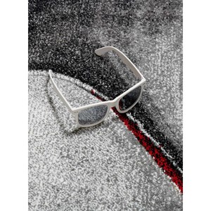 Tapis rond 140x140 rond rouge