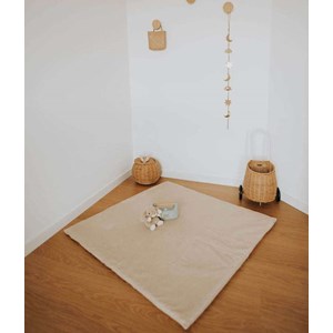 Tapis de motricité carré couleur lin