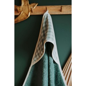 Cape de bain vichy vert de gris