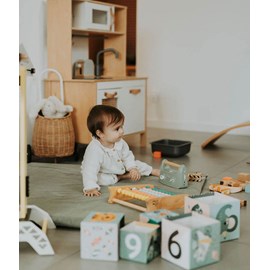 Tapis de motricité carré vert sauge