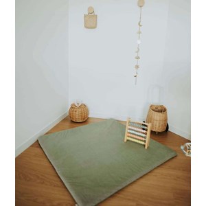 Tapis de motricité carré vert sauge