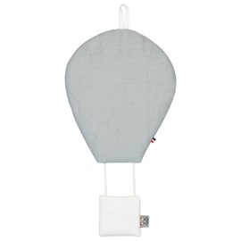 Montgolfière déco en lin vert de gris