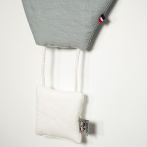 Montgolfière déco en lin vert de gris