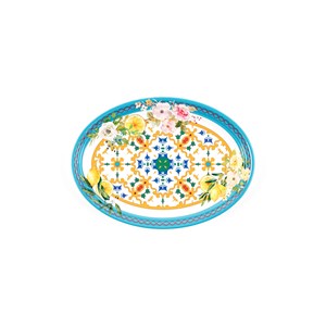 Lot de 2 plateaux ovales en mélamine