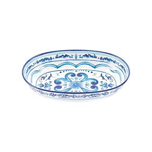 Lot 2 saladiers ovales en mélamine bleu