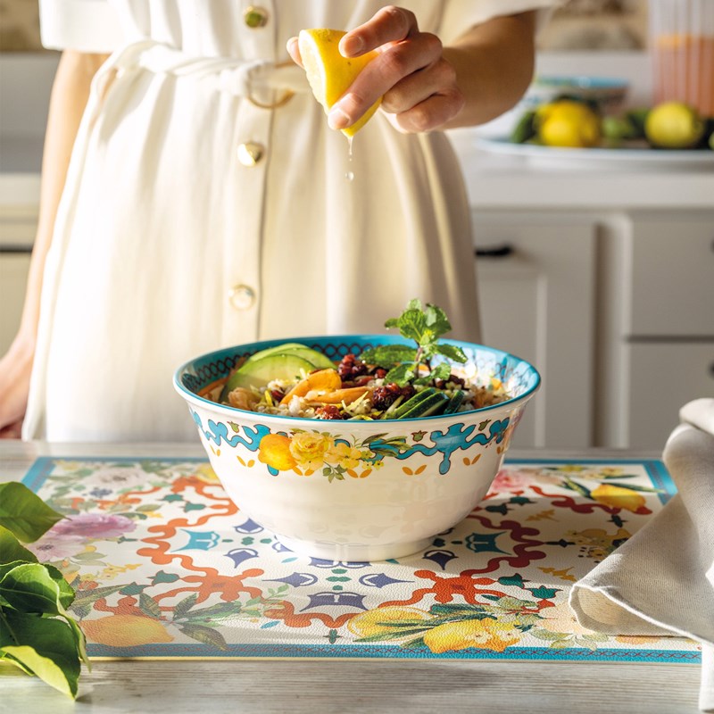 Lot 2 saladiers en mélamine à motifs