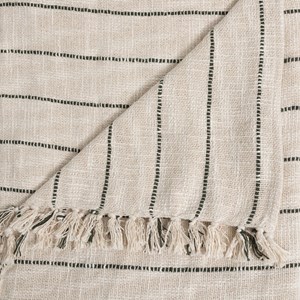 Dessus de lit slub rayures 240x260 coton