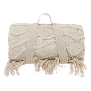 Dessus de lit slub tufté 240x260 coton