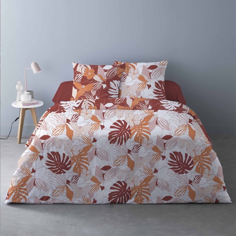 Dourev - Housse de couette 240x220 chika rouge +