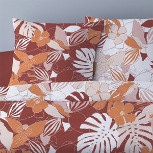 Housse de couette 240x220 chika rouge +